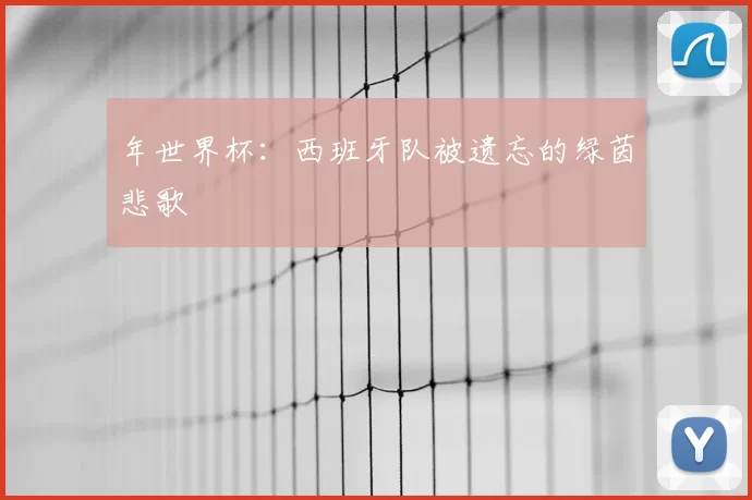 年世界杯：西班牙队被遗忘的绿茵悲歌