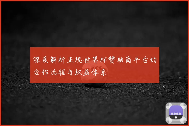 深度解析正规世界杯赞助商平台的合作流程与权益体系