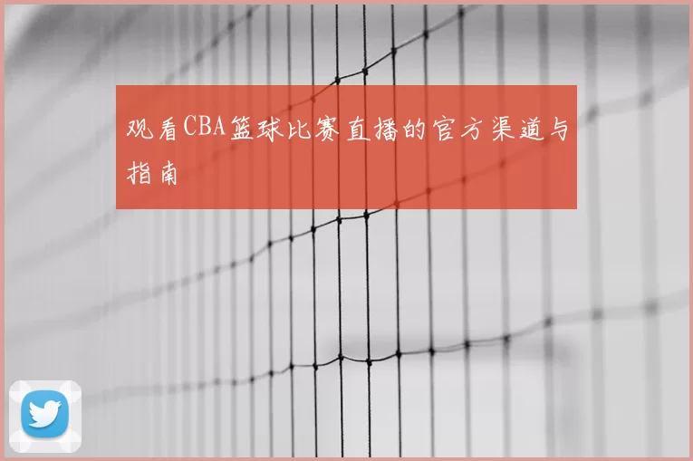 观看CBA篮球比赛直播的官方渠道与指南